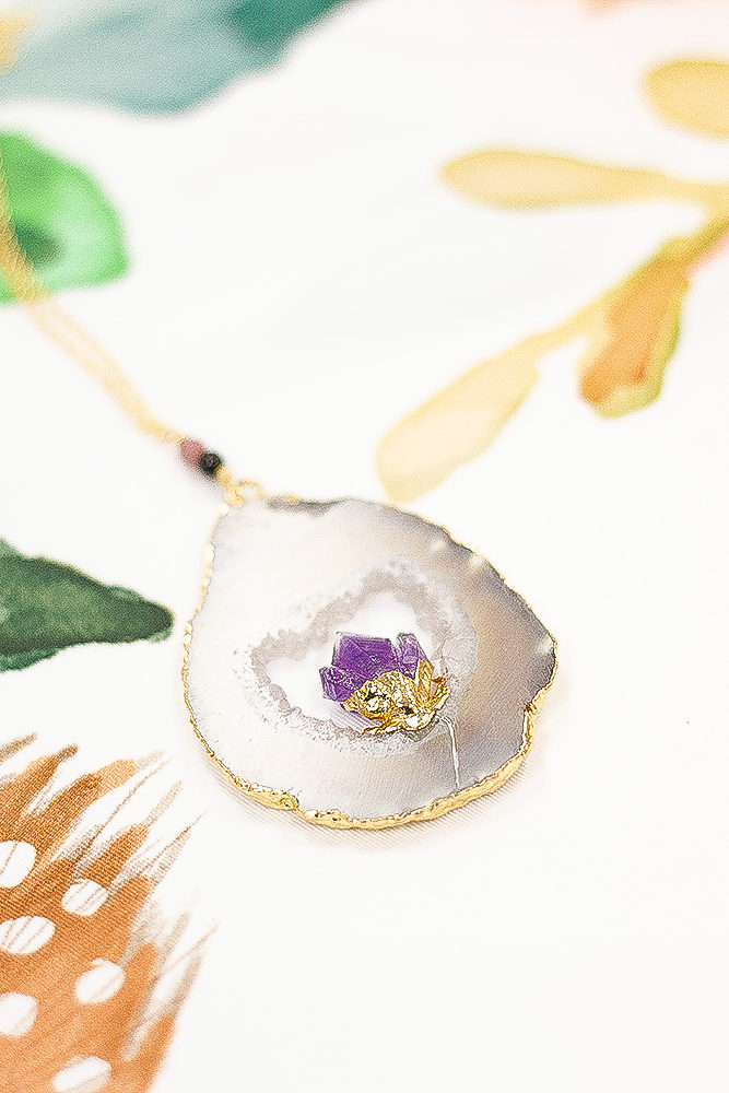 amethyst pregnancy necklace