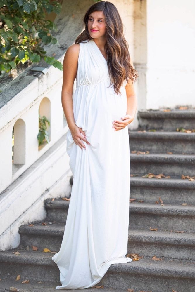 halter maternity gown