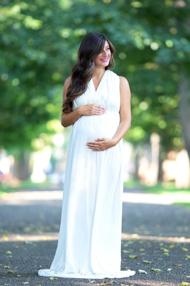 halter maternity gown