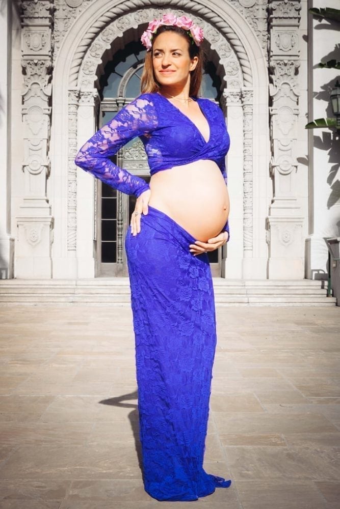 Long Sleeve Maternity Gown