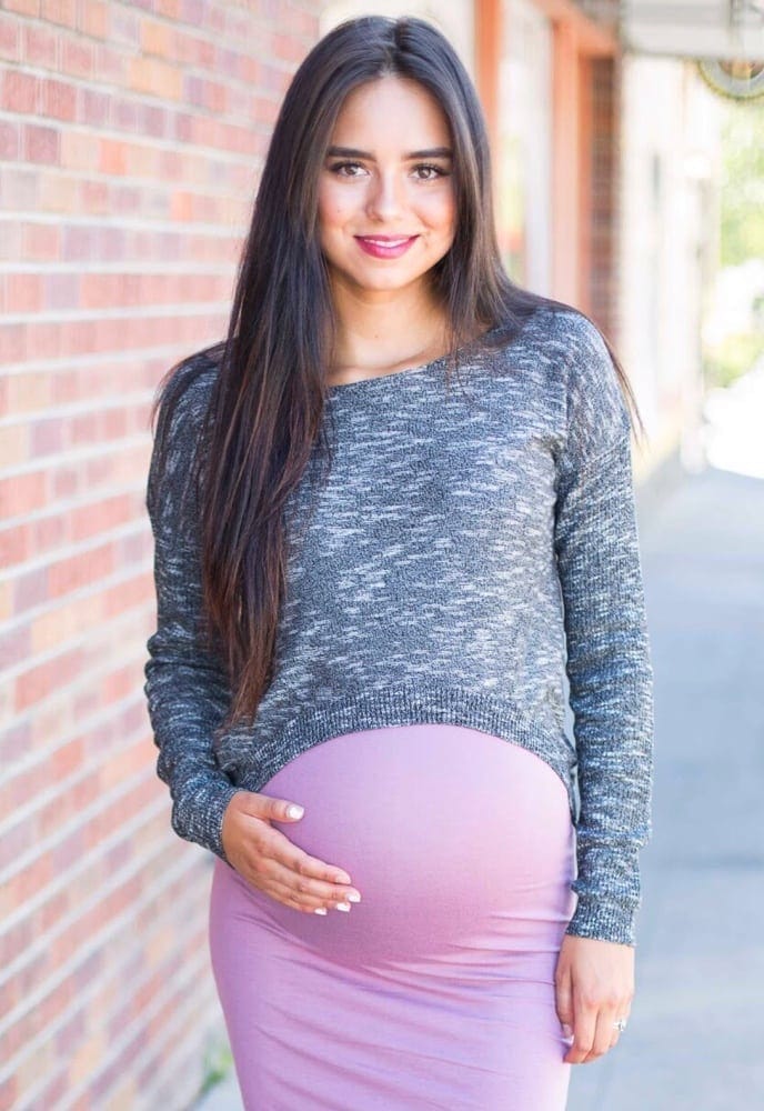 maternity crop sweater