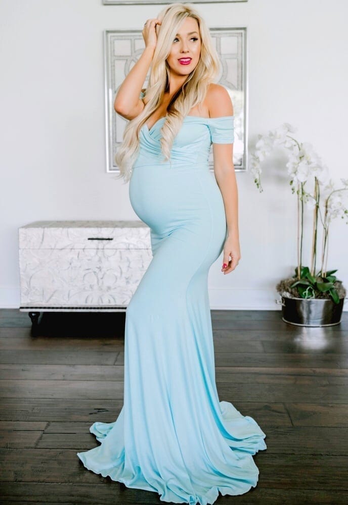 Maternity Dress For Photo Shoot, Pregnancy Dress, Blush Lace Maternity