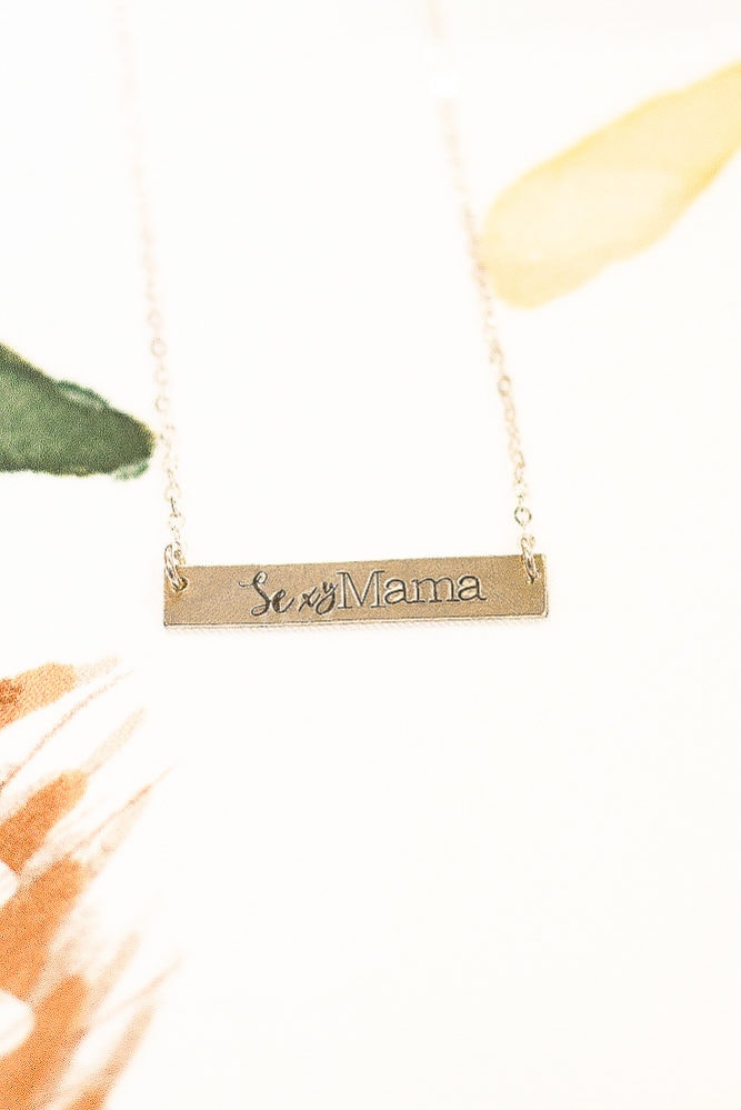 sexy mama bar necklace