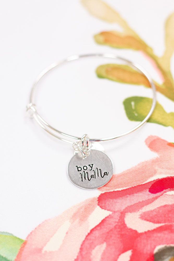 silver boy mama bangle