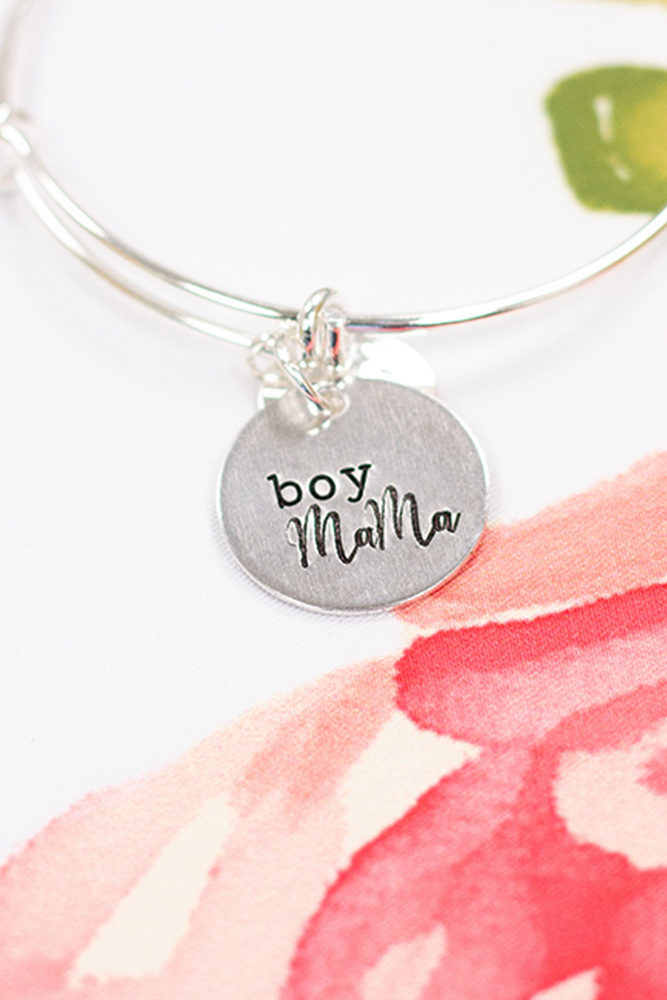 silver boy mama bangle