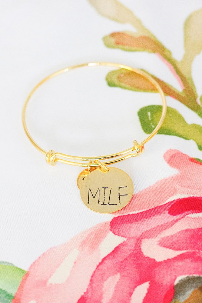 gold milf bracelet
