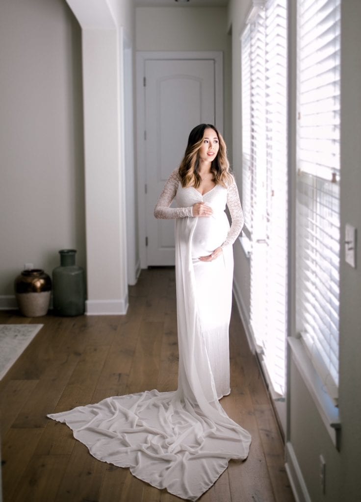 open maternity gown