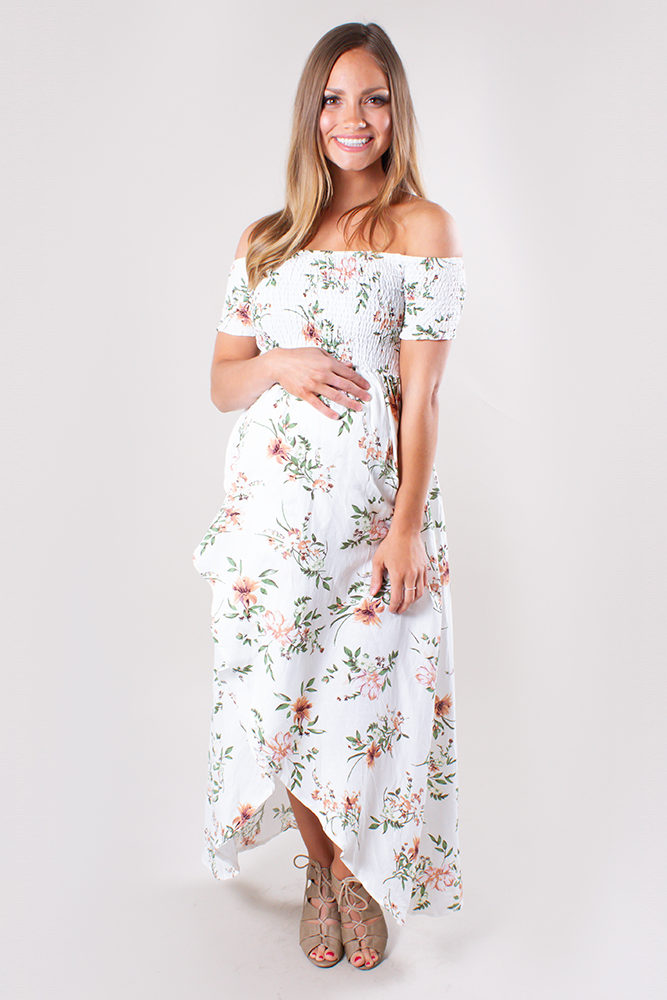 floral pregnancy wrap dress