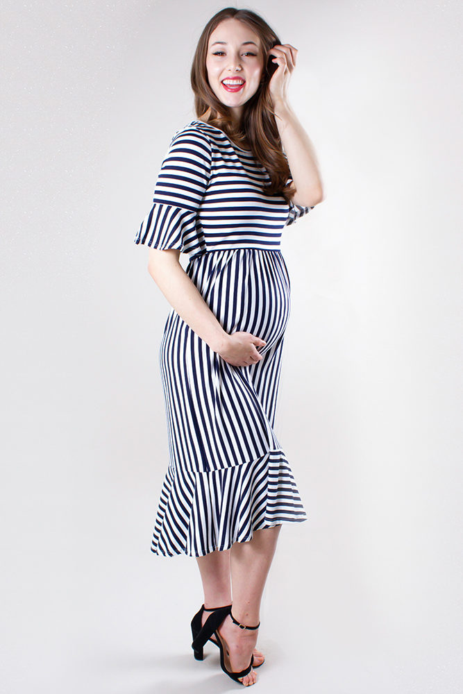 ruffle maternity dress