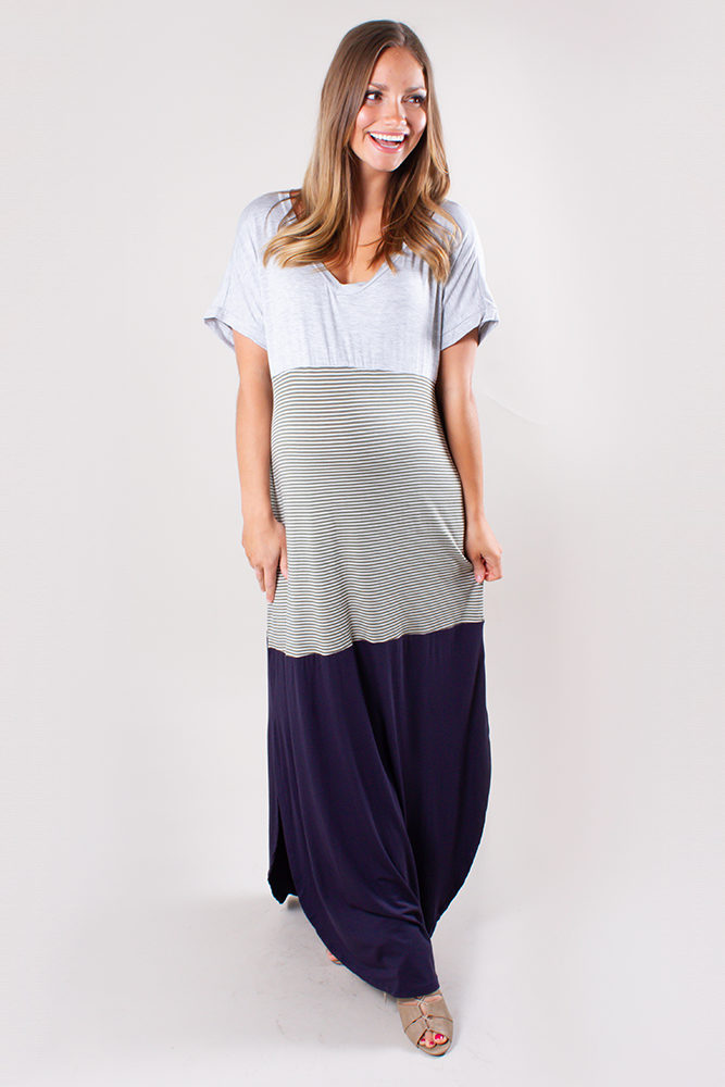 loose maternity maxi dress