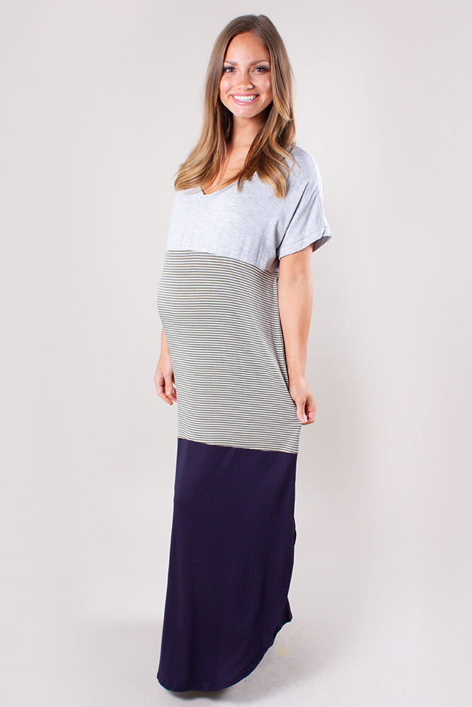 loose maternity maxi dress