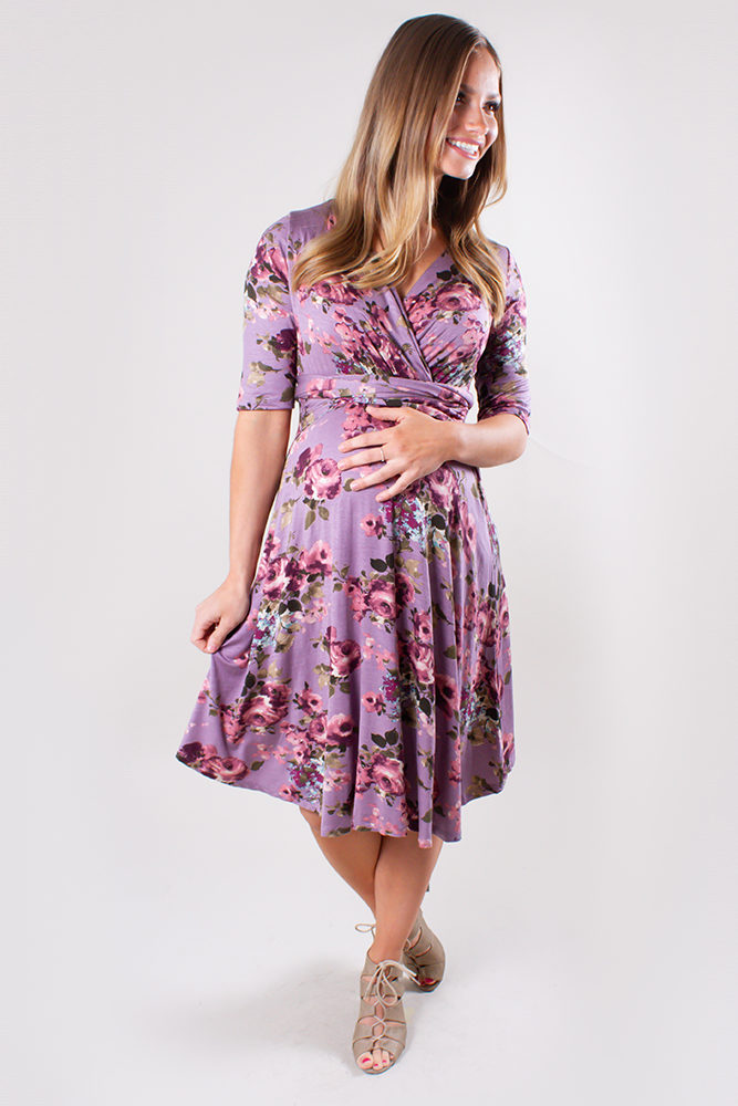 sweetheart maternity wrap dress