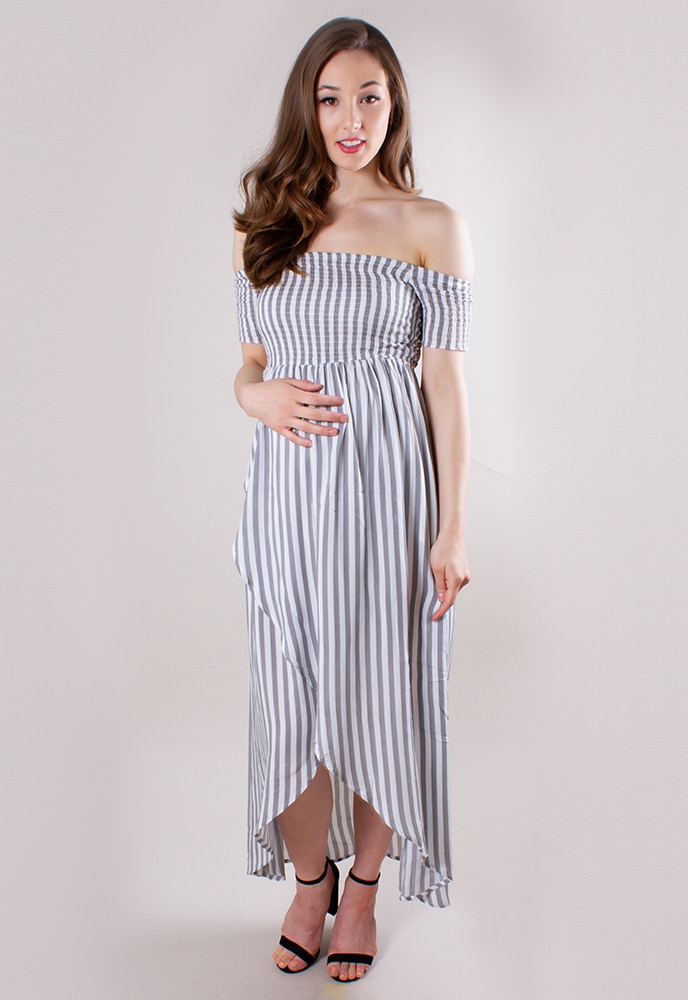 striped maternity dresses