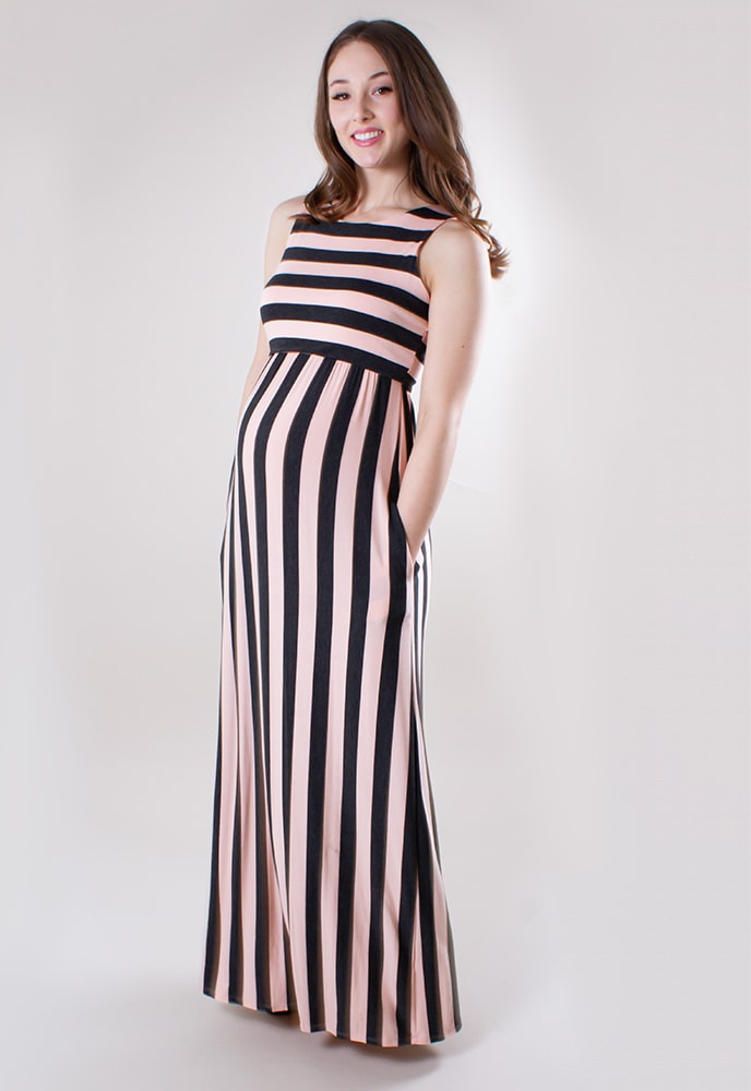 striped maternity dresses