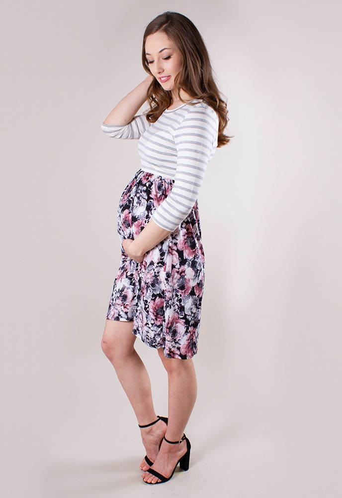 striped maternity dresses