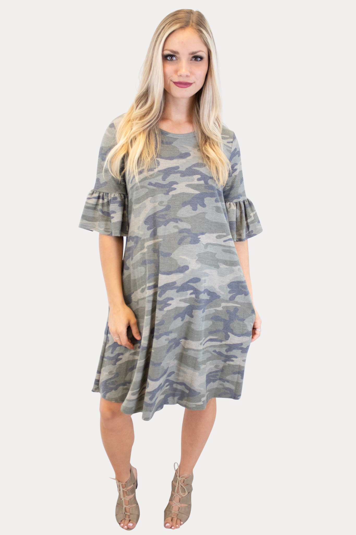 Mini Maternity Dress with Short Sleeves