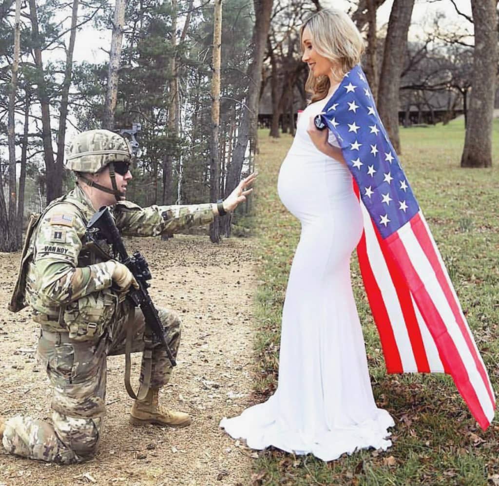 military maternity gown