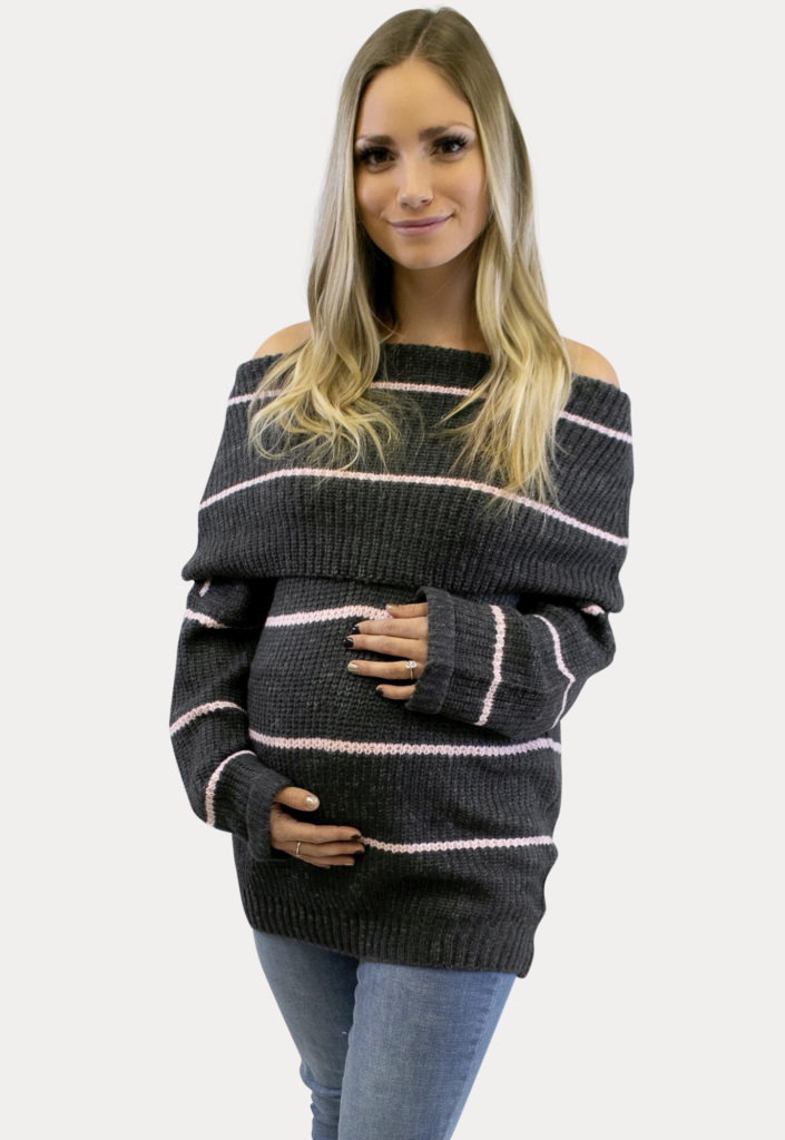 charcoal maternity sweater