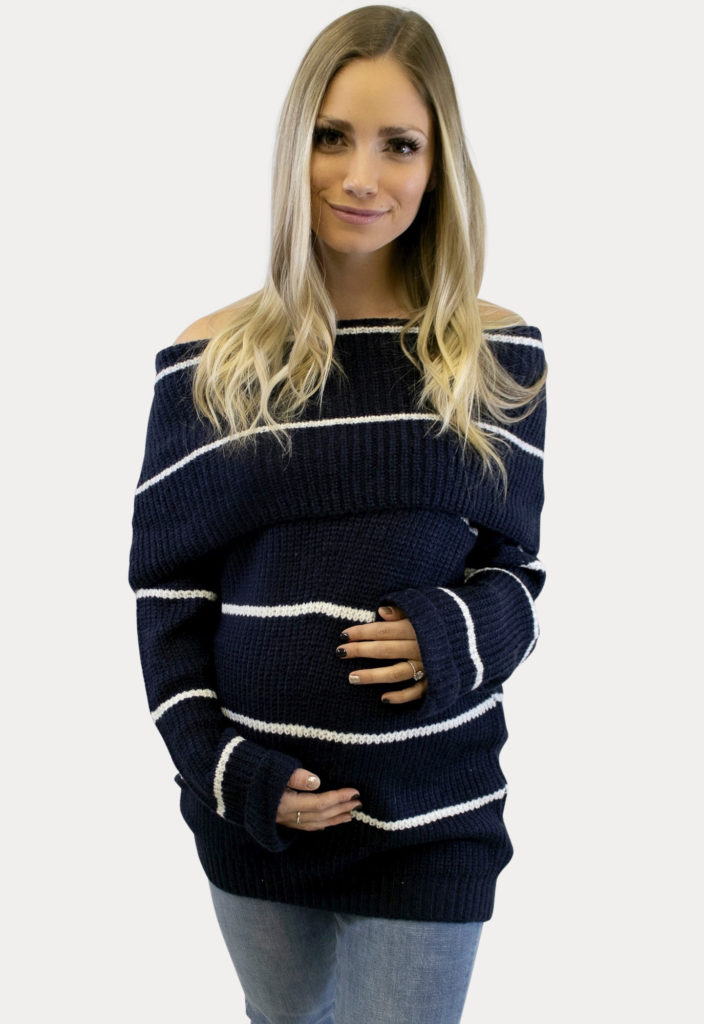 thick knit maternity sweater