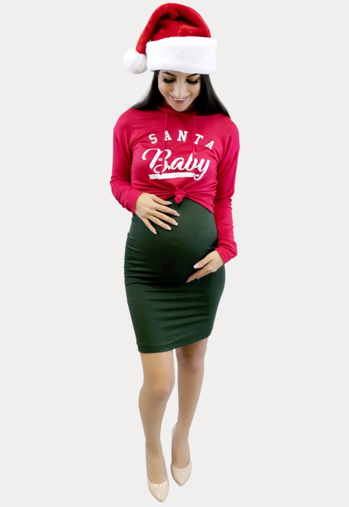 santa baby maternity outfit