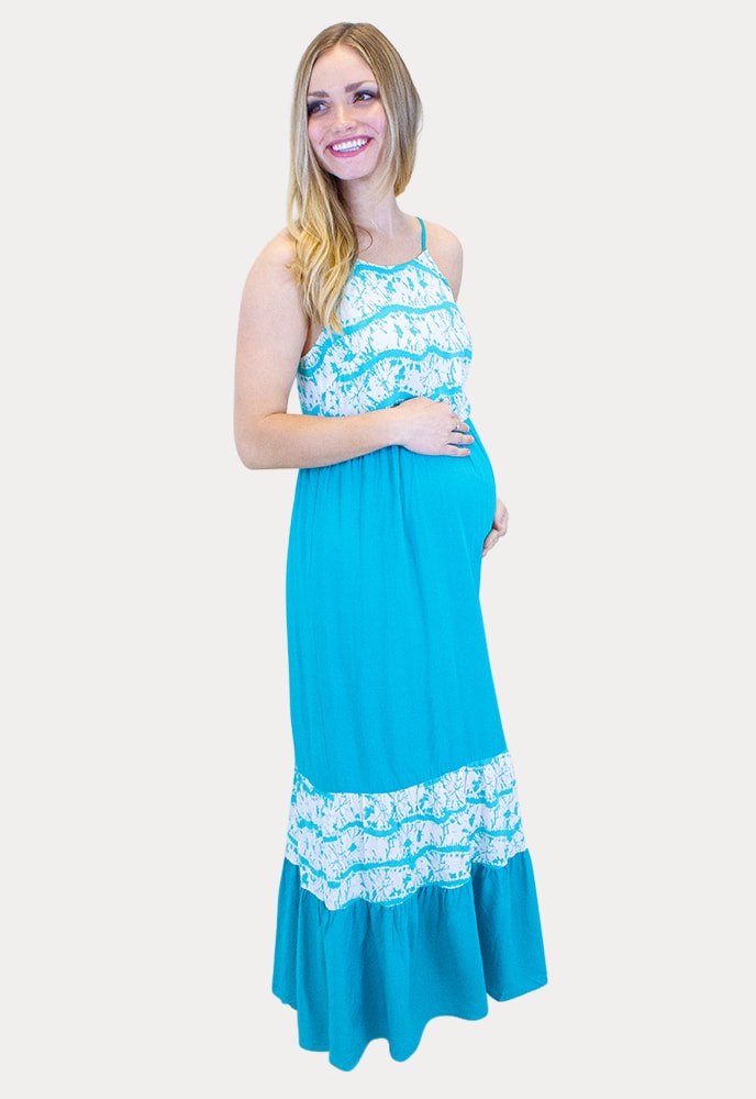 tie dye maternity dress