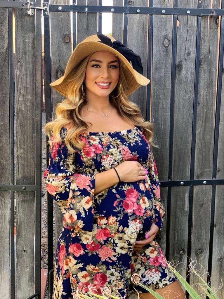 summer maternity romper