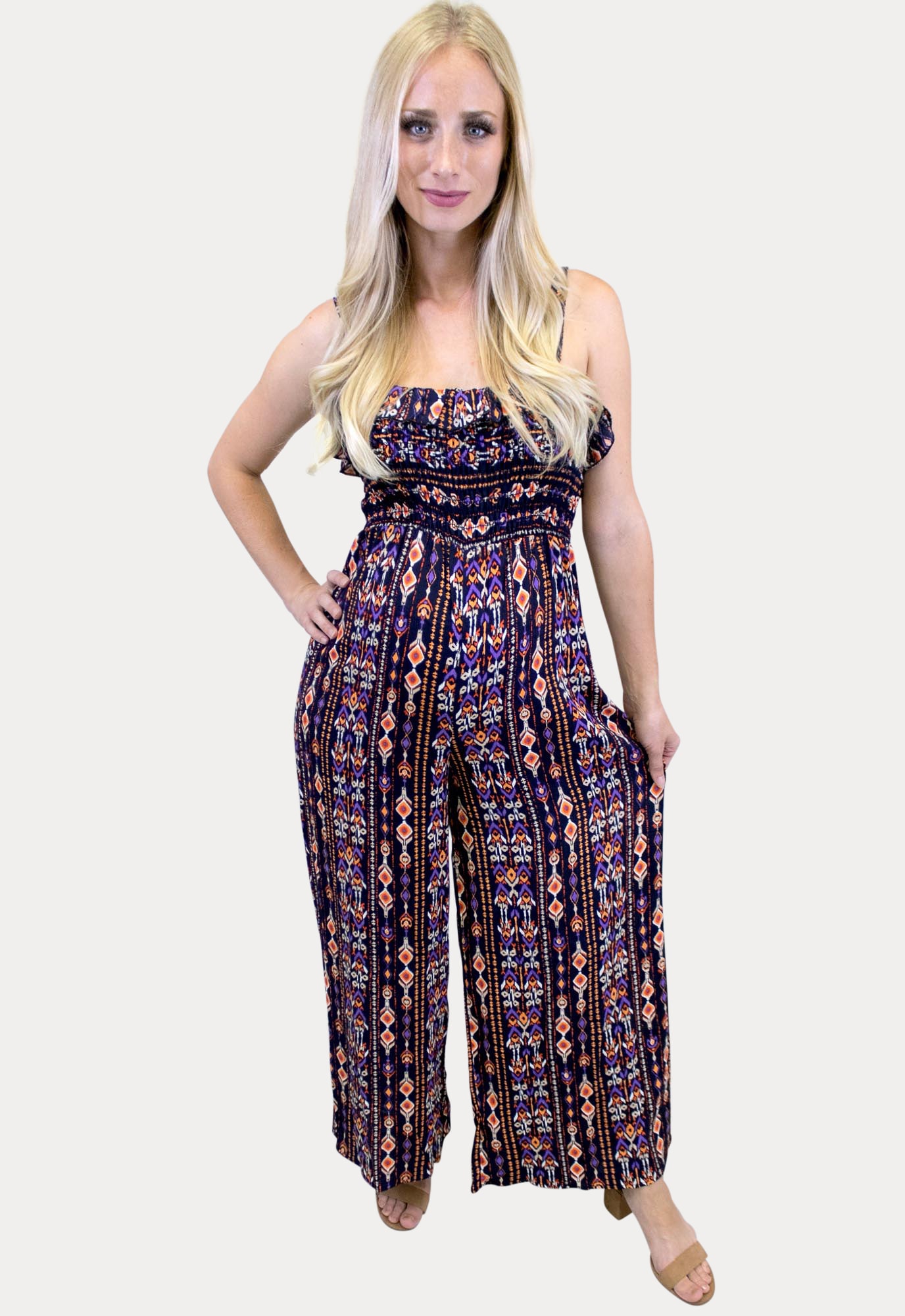 boho maternity jumpsuit