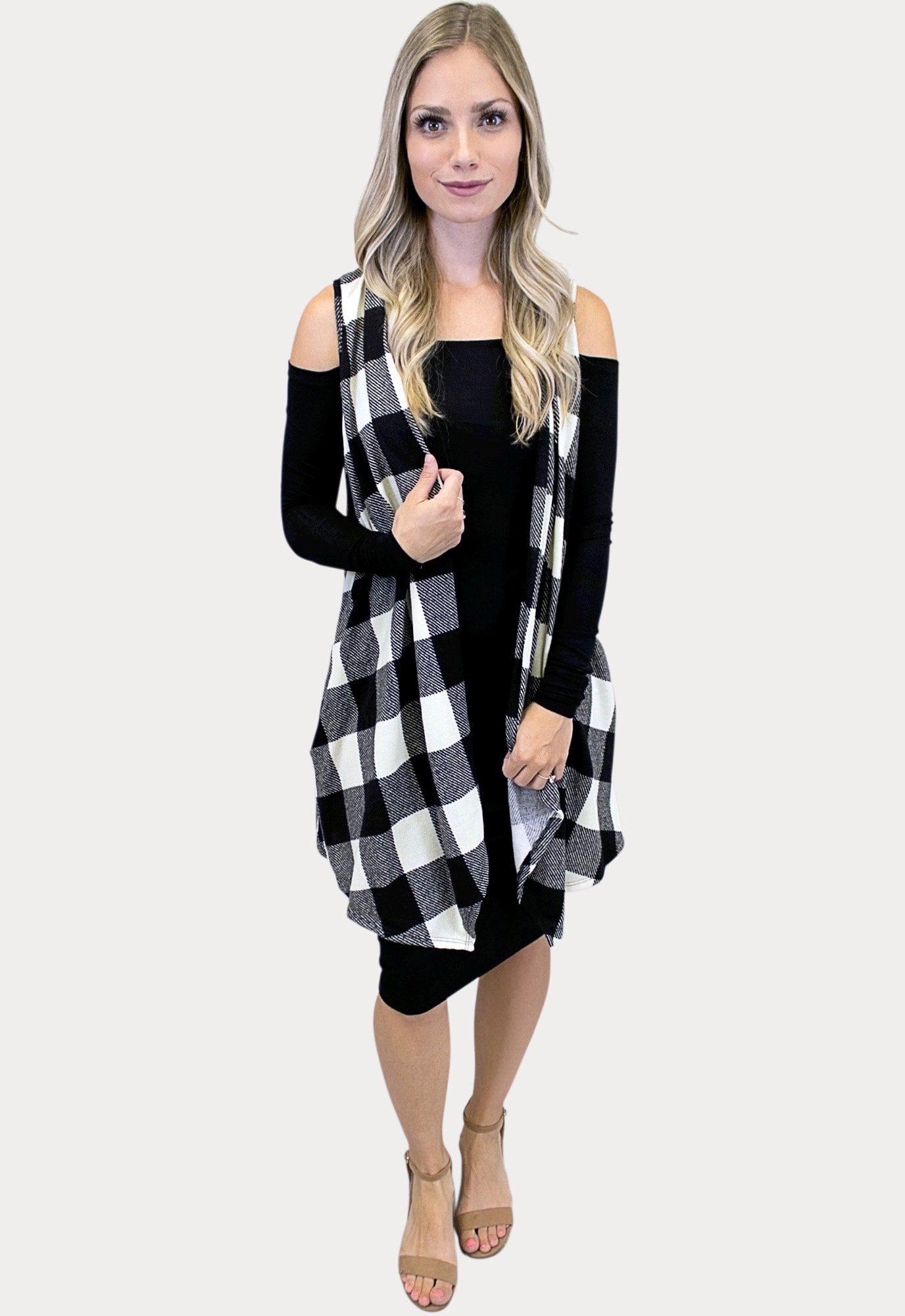 buffalo plaid kimono