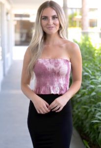 pink tie dye top