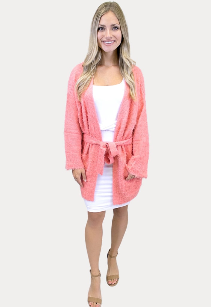 tie front cardigan