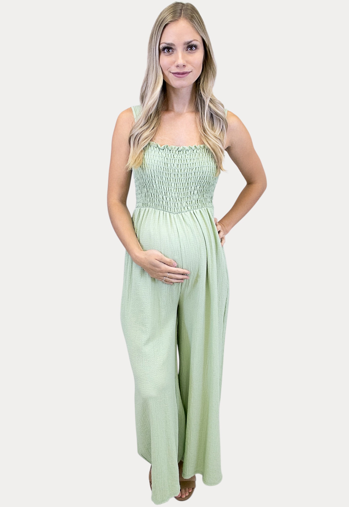 green maternity jumper