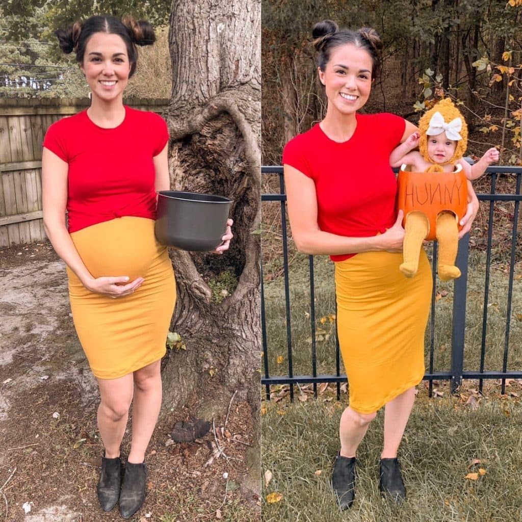 Pregnant pooh hot sale costume