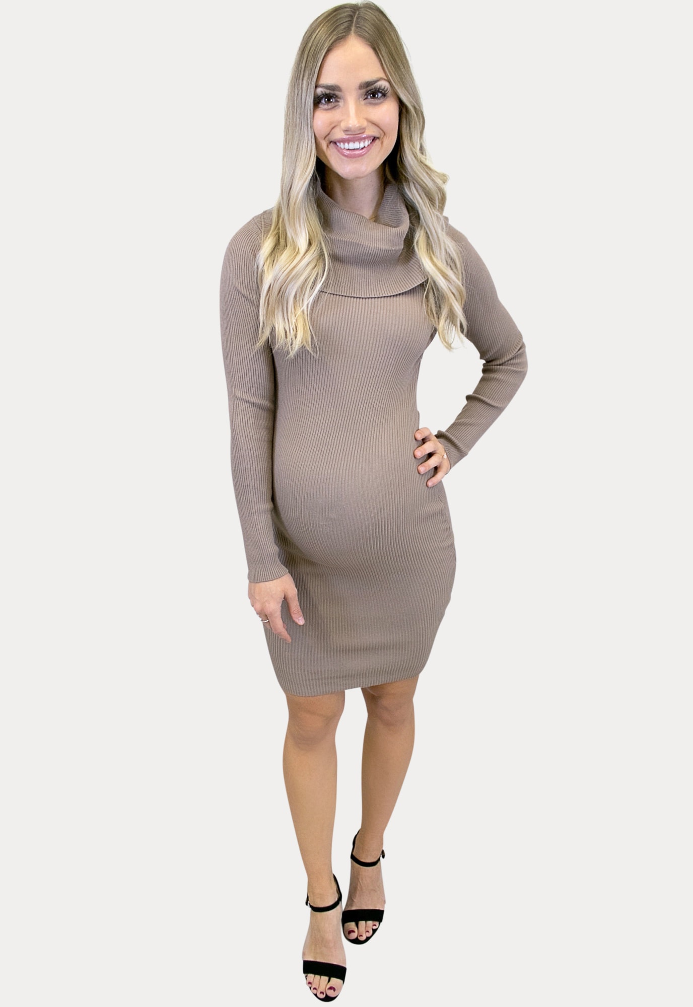 ribbed maternity sweater dress