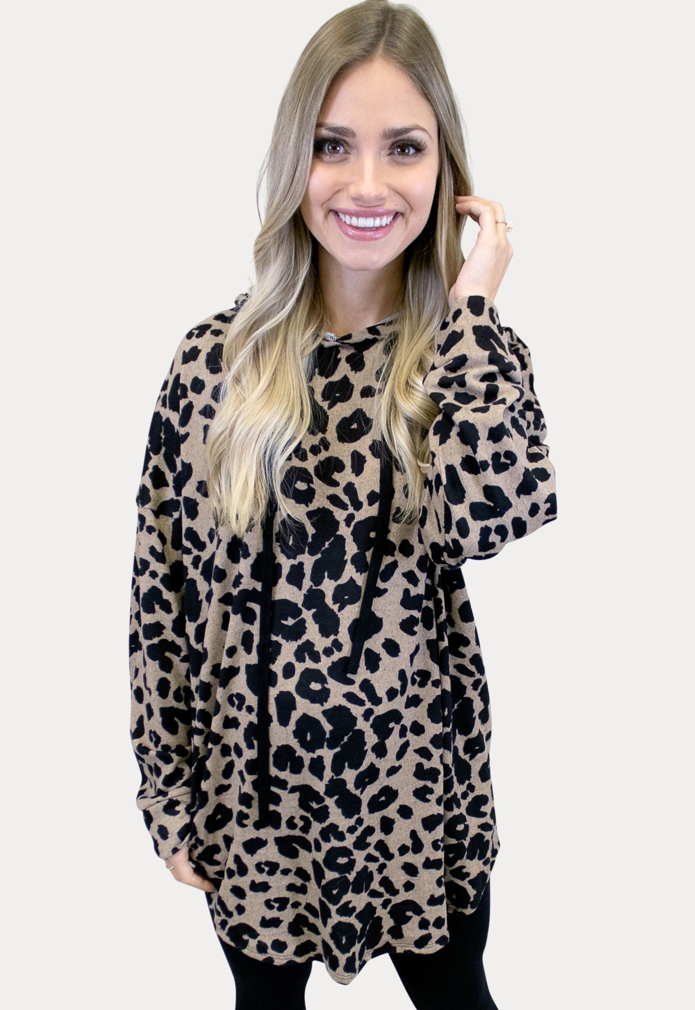 leopard maternity sweatshirt