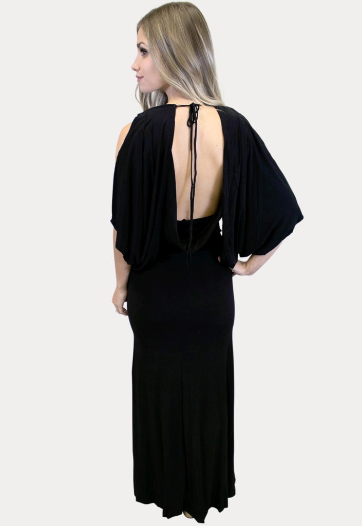 long sleeve maternity maxi dress