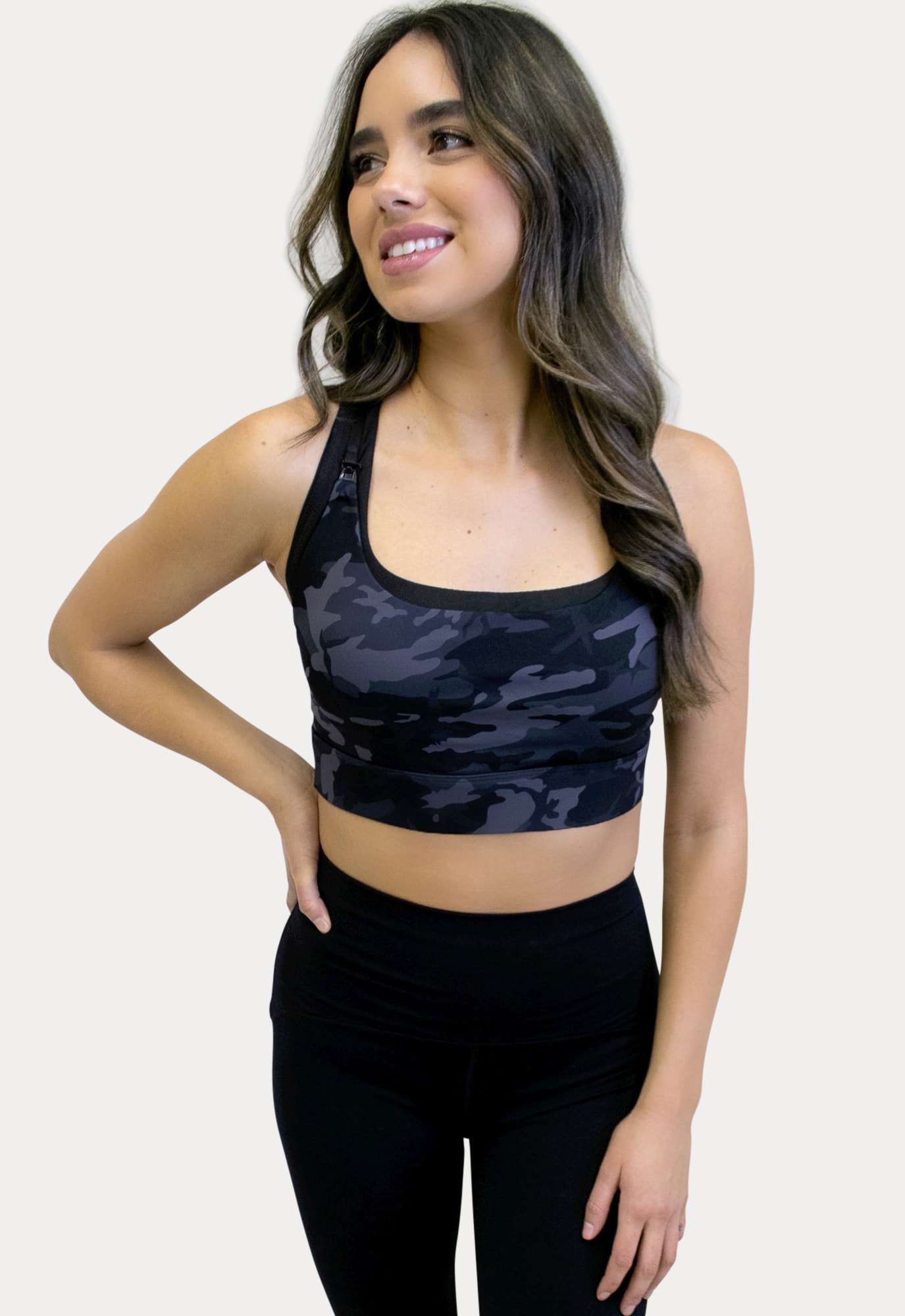 Strap Back Ultra-Support Bra in Camo