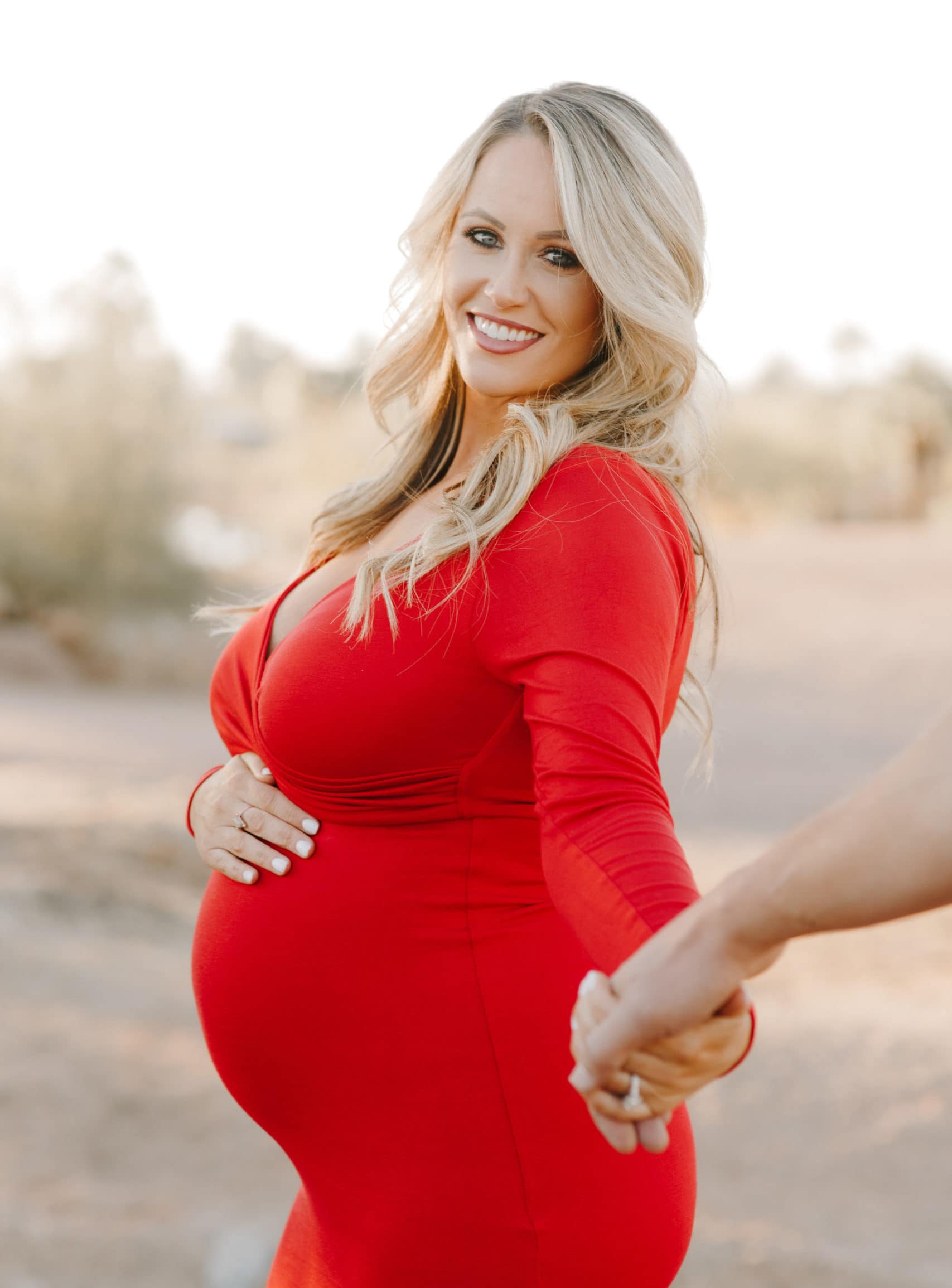 Sexy Mama Maternity Red Dress- Size 1 – The Saved Collection