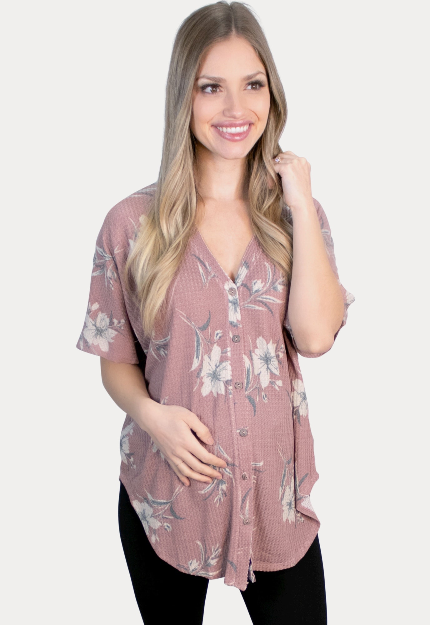 floral pregnancy tee