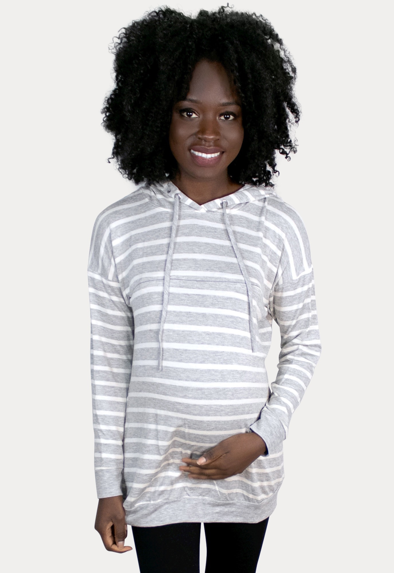 striped pregnancy sweatshirt