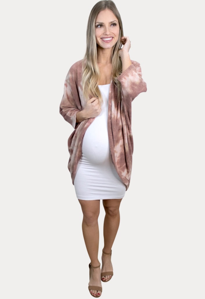 tie dye pregnancy cardigan