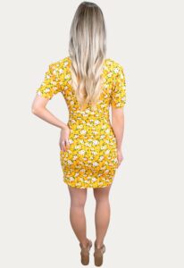 yellow floral pregnancy dress
