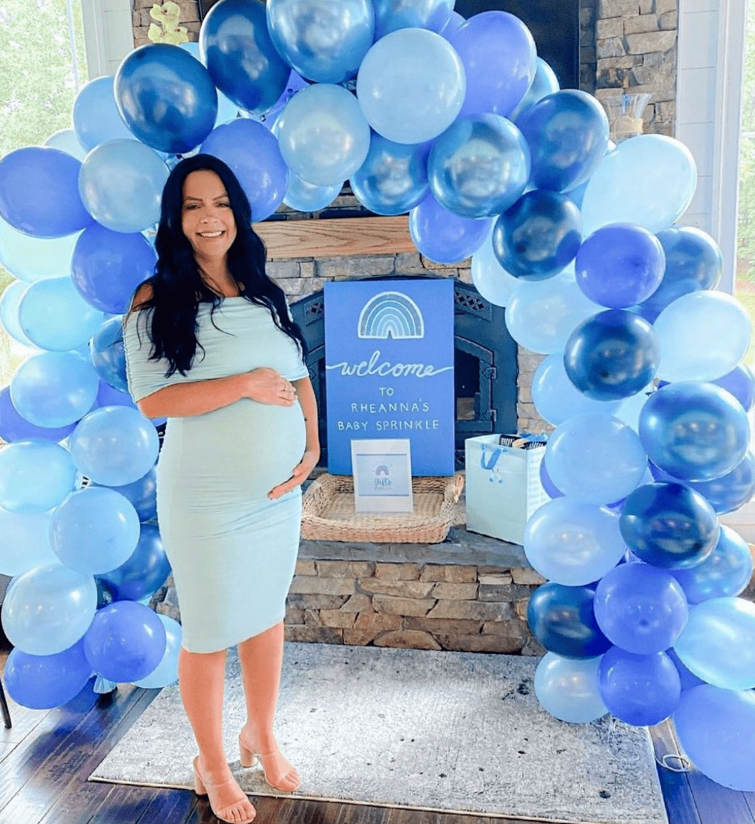 blue baby shower dresses