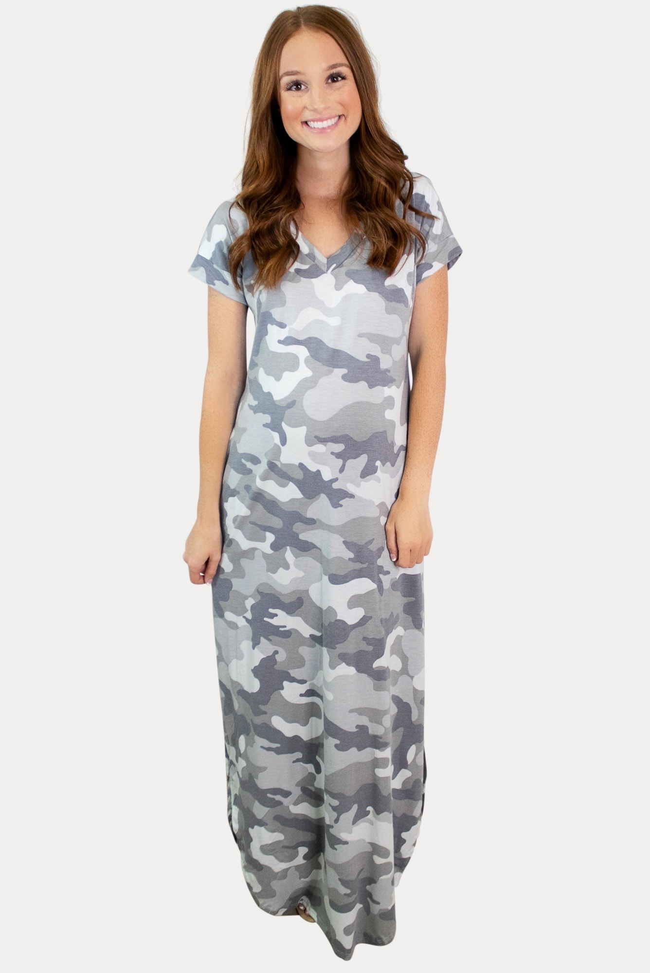 grey camo pregnancy dress