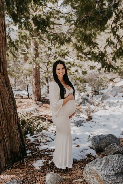 Snowy Winter Maternity Session - CT Best Pregnancy Photographer