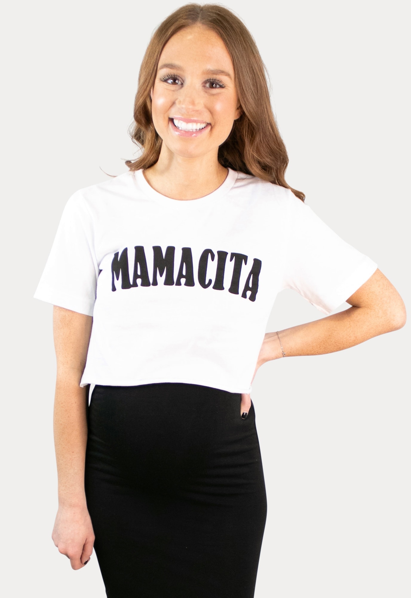 Mamacita Crop Top in White